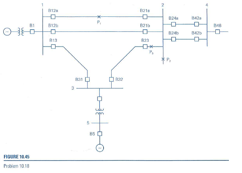 Solved (a) Draw the protective zones for the power system shown i