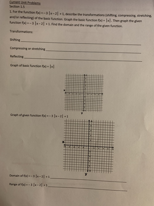 Solved Unit 2 MATH GYM #1 Practice Problems 1. Perform the | Chegg.com