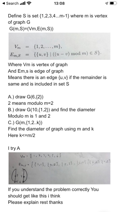 Solved Search 13 08 Define S Is Set 1 2 3 4 M 1 Where Chegg Com