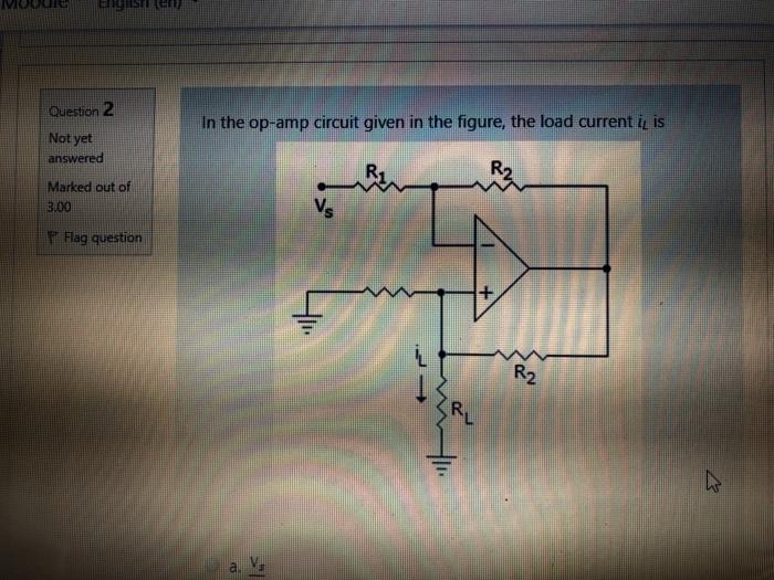 Solved Question 2 In the op-amp circuit given in the figure, | Chegg.com
