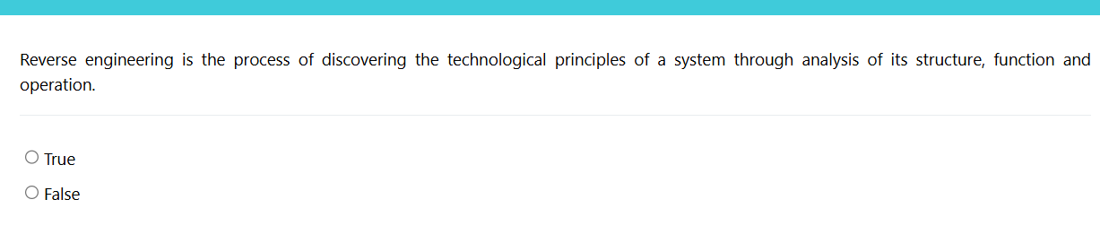 Solved Reverse engineering is the process of discovering the | Chegg.com