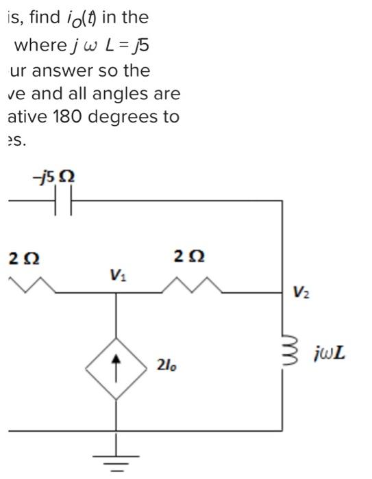 Solved Using Nodal Analysis Find I0 T In The Circuit Given