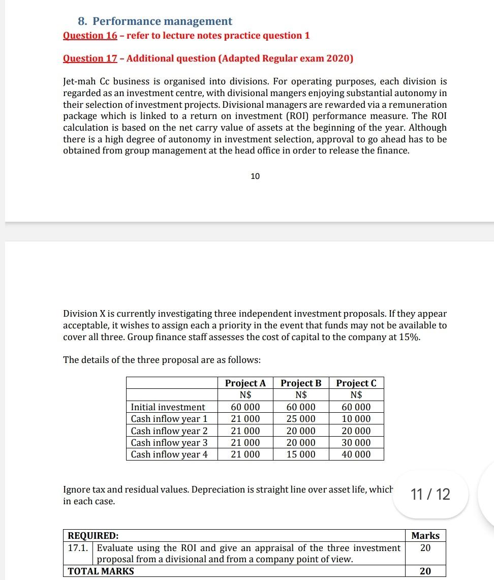 Solved 8. Performance Management Question 16 - Refer To | Chegg.com