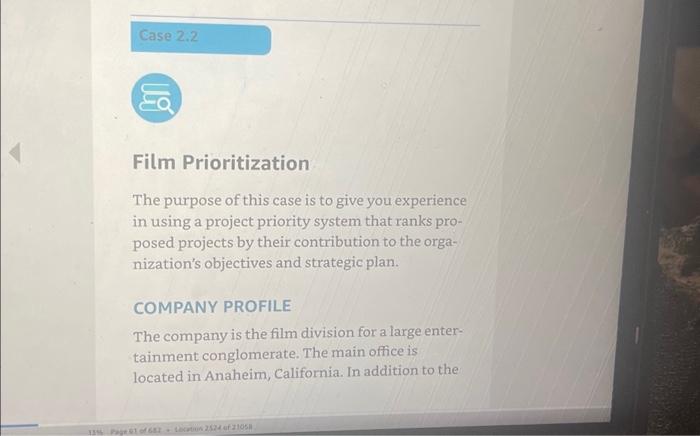 case study 2 2 film prioritization