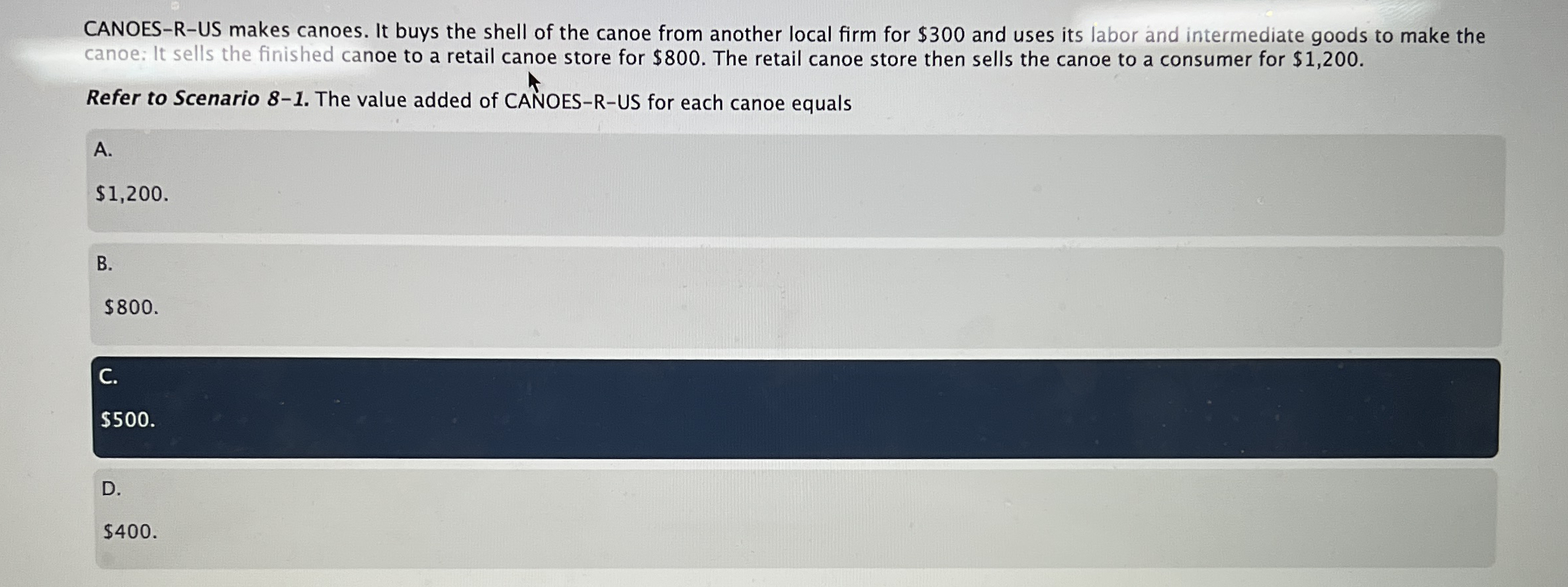Solved CANOESRUS makes canoes. It buys the shell of the