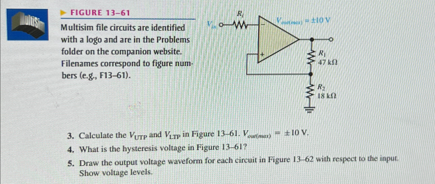Solved FIGURE 13-61Multisim file circuits are identified | Chegg.com