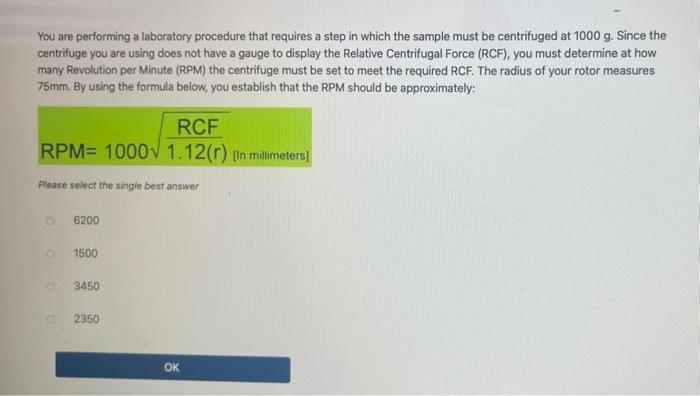 Solved You are performing a laboratory procedure that | Chegg.com