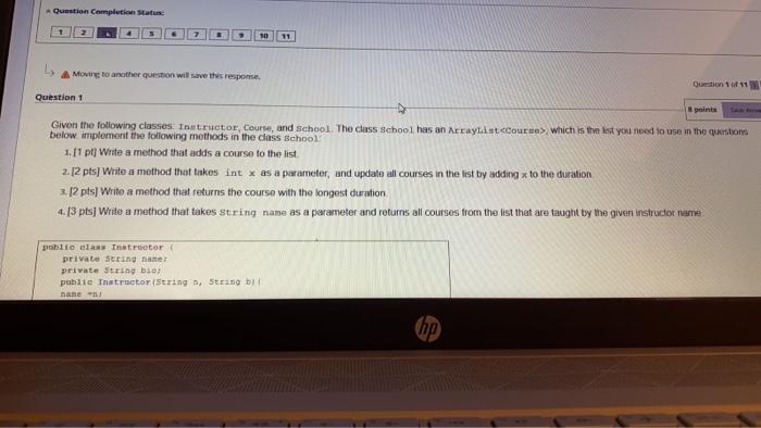 Solved Question Completion Status 11 More to another | Chegg.com