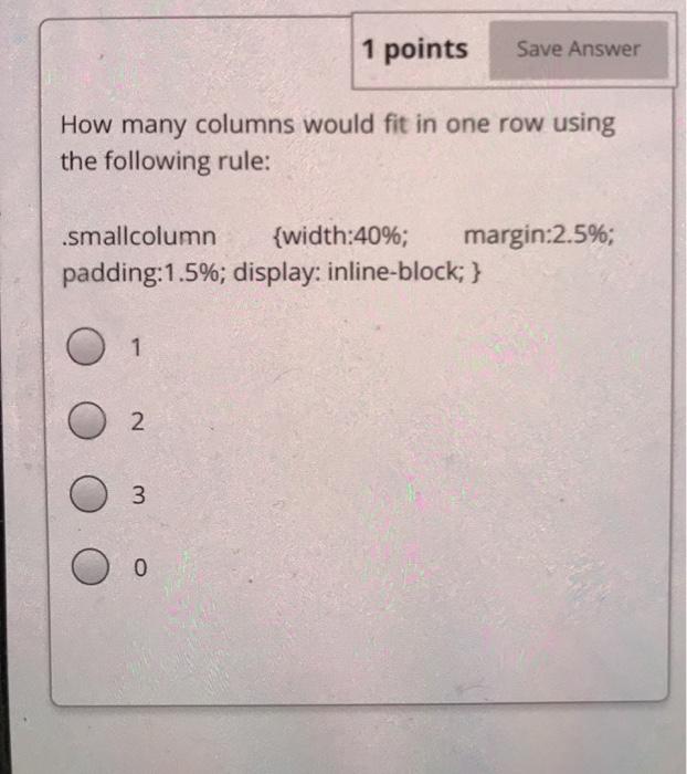 Solved 1 points Save Answer Is the following HTML valid? | Chegg.com