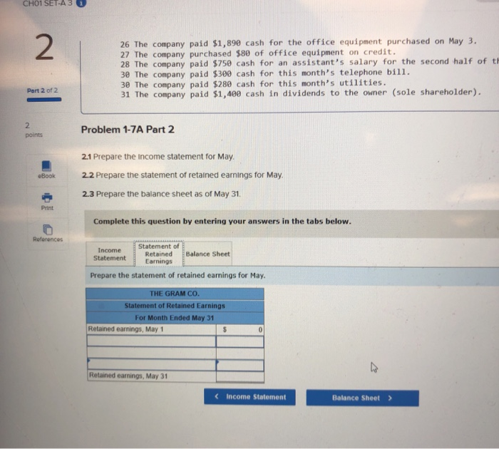Solved +2012 Required Information Problem 1-7A Analyzing | Chegg.com