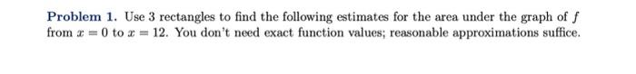 Solved Problem 1. Use 3 rectangles to find the following | Chegg.com