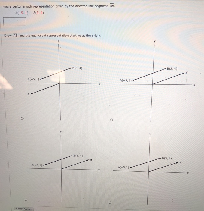 Solved Find a vector a with representation given by the | Chegg.com