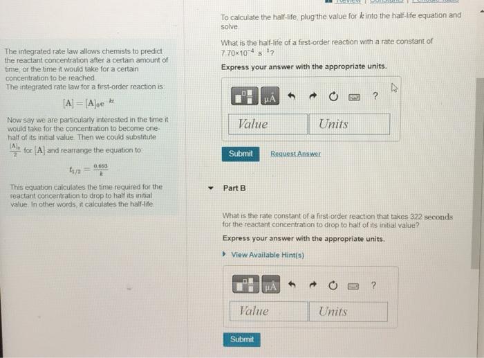 solved-to-calculate-the-half-life-plug-the-value-for-k-into-chegg