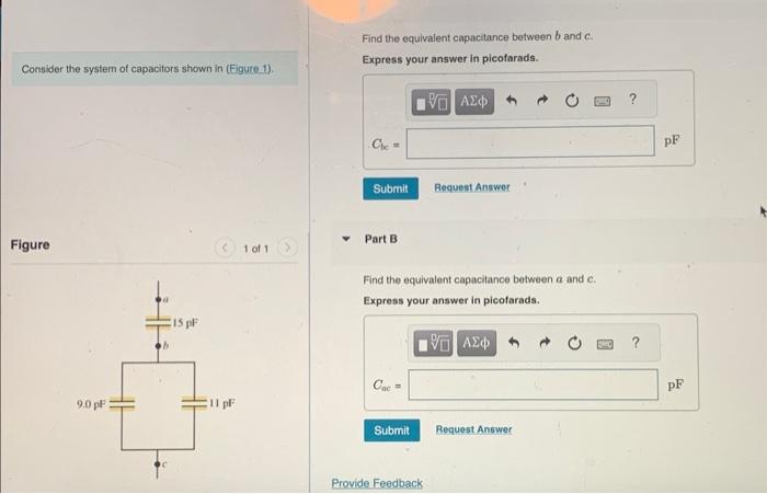 Solved Find The Equivalent Capacitance Between B And C. | Chegg.com