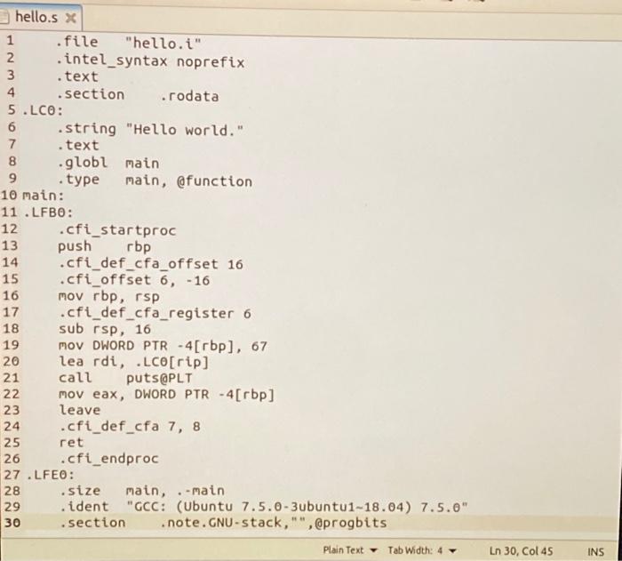 Solved Lab Task: Add comments to the assembly language code | Chegg.com