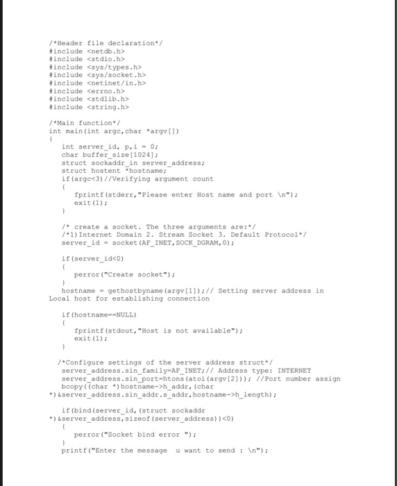 This assignment is to understand Client and Server | Chegg.com