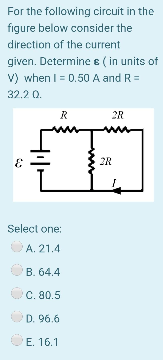 Solved For the following circuit in the figure below | Chegg.com