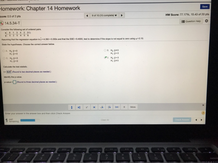 Solved Save Homework: Chapter 14 Homework HW Score: 77.17 % | Chegg.com
