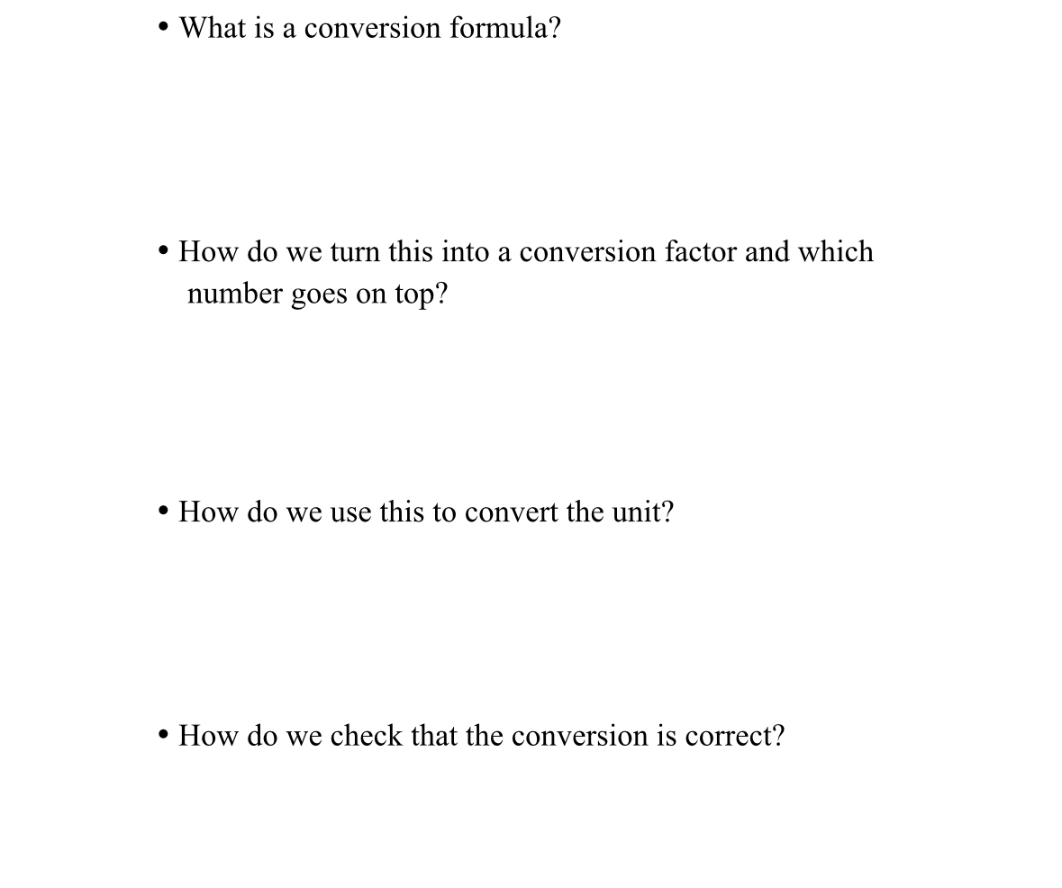 Solved What is a conversion formula?How do we turn this into | Chegg.com