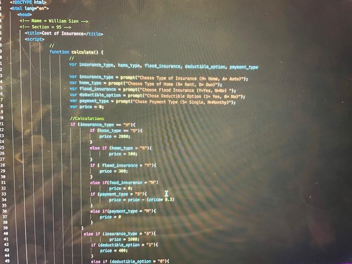 Solved Please look at my code and see why it is not working. | Chegg.com