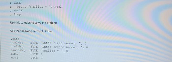 Solved Write a program to read two numbers and print the | Chegg.com