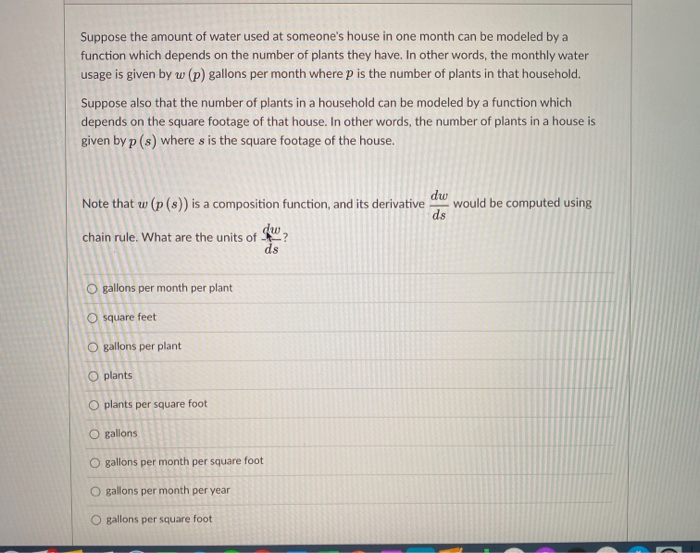 Math Homework Water Usage Problem Solved Suppose the amount of water used at someone's house | Chegg.com