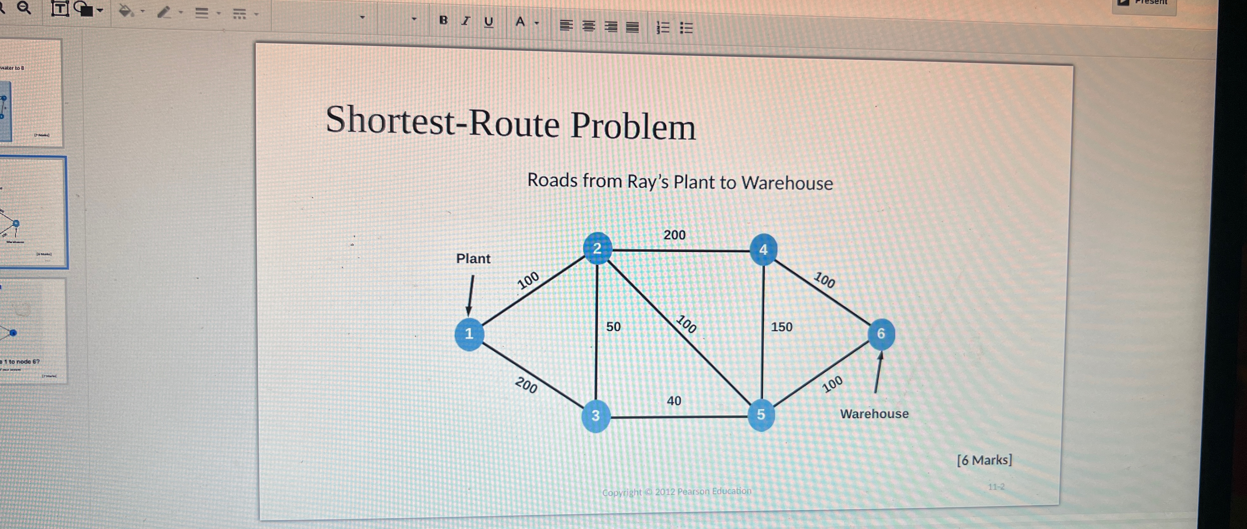 Solved Shortest-Route ProblemRoads from Ray's Plant to | Chegg.com