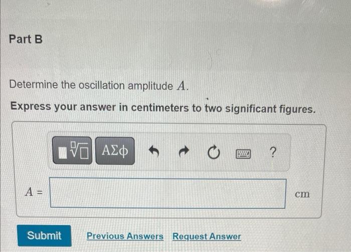 Solved Determine the oscillation amplitude A. Express your | Chegg.com