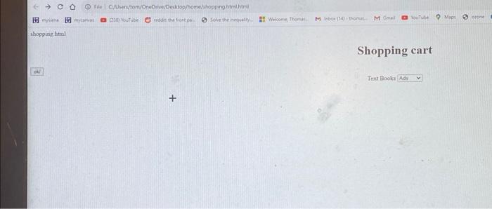 bookstore shopping html output webpage its the | Chegg.com