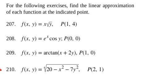 Solved For the following exercises, find the linear | Chegg.com