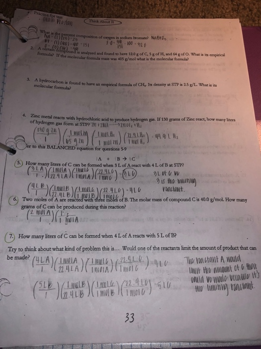 Solved Practice For Test Al Hade Think About It What Is T Chegg Com