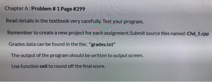 Solved Chapter 6: Problem # 1 Page #299 Read details in the | Chegg.com