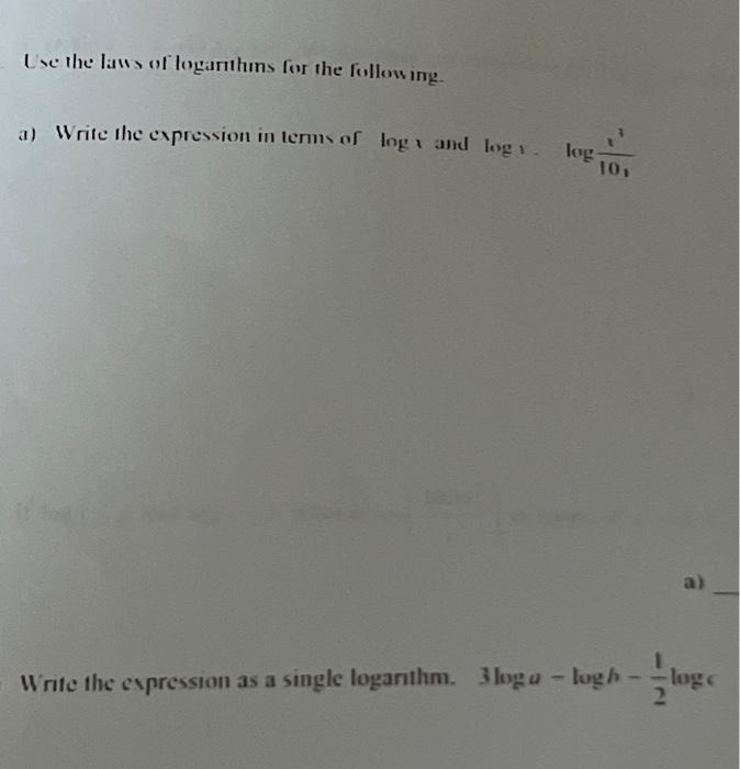 Solved 1 Change the folfowing to exponential fom logm∗=f : | Chegg.com