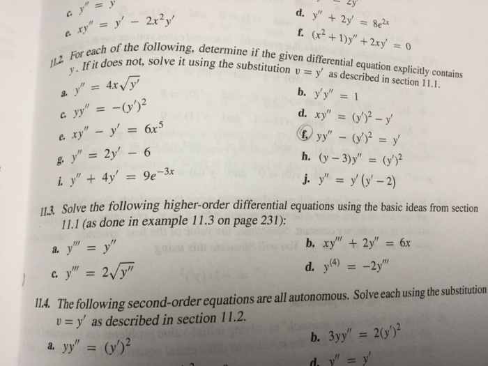 Solved 11 2 For Each Of The Following Determine If The G Chegg Com