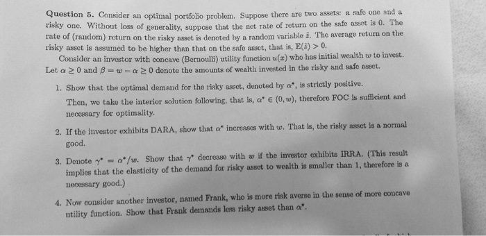 question-5-consider-an-optimal-portfolio-problem-chegg