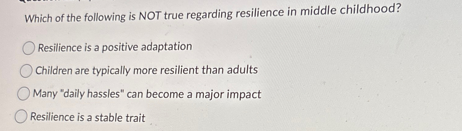 Solved Which of the following is NOT true regarding | Chegg.com