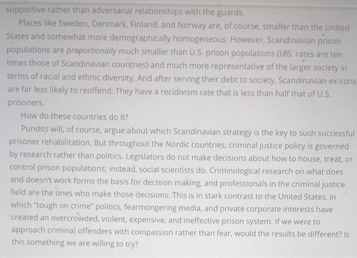 In)Correctional Facilities: What America Can Learn from the Nordic Prison  Model - Glimpse from the Globe