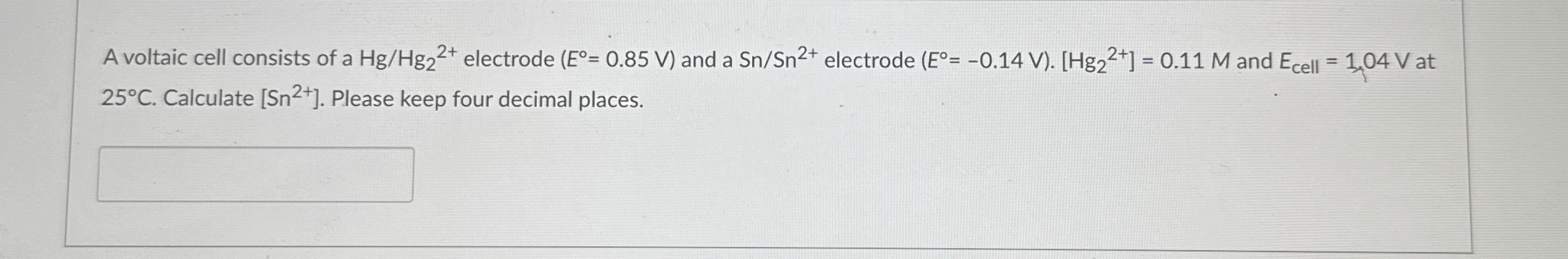 Solved A Voltaic Cell Consists Of A H G H G