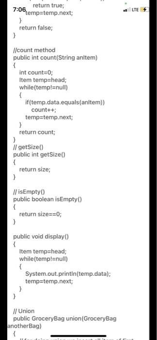 Solved java data structure - the previous hw is in the pics | Chegg.com