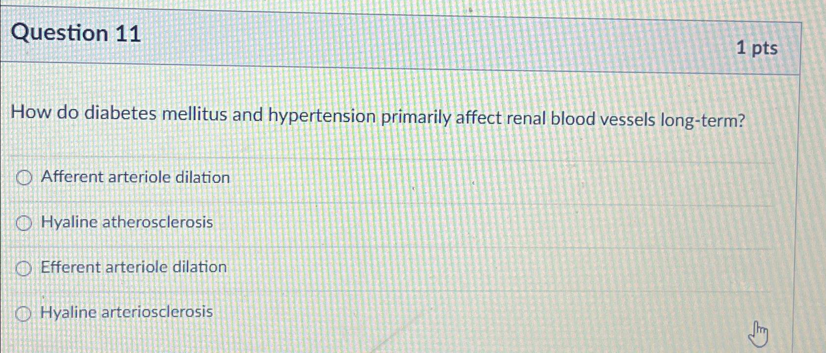 Solved Question 111 ﻿ptsHow do diabetes mellitus and | Chegg.com