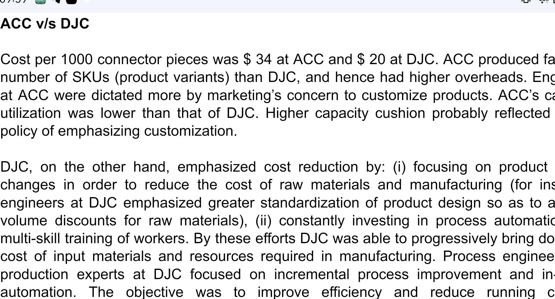 Solved ACC v/s DJC1* Connector Company (ACC) and DJC | Chegg.com