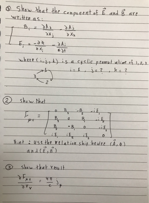 Solved E And Ss Are O Show That The Component Of Written A Chegg Com