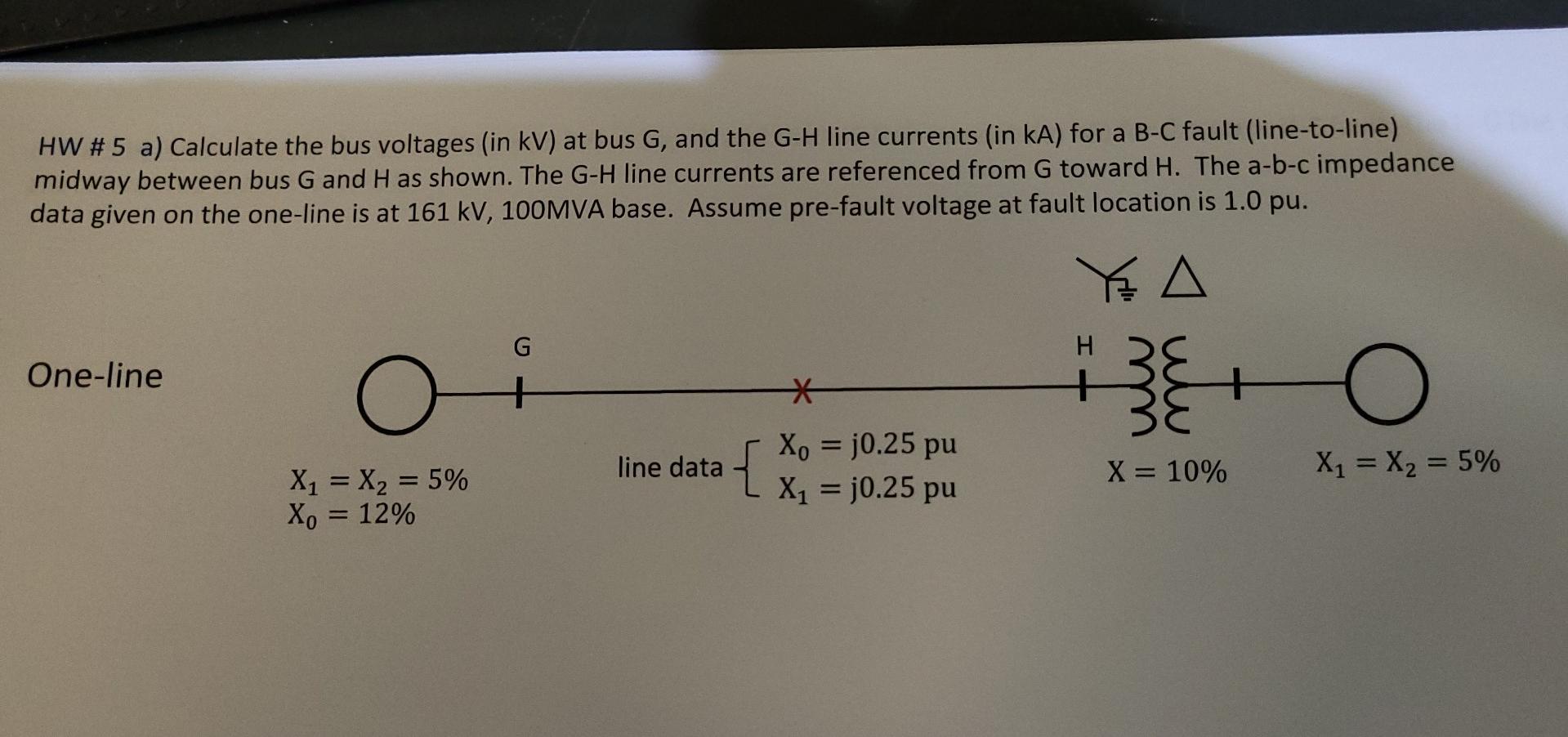 Solved HW # 5 a) Calculate the bus voltages (in kV) at bus | Chegg.com