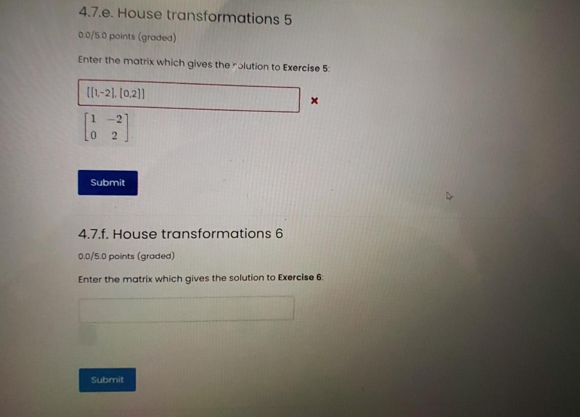 Solved 4.7. House transformations R Bookmark this page | Chegg.com
