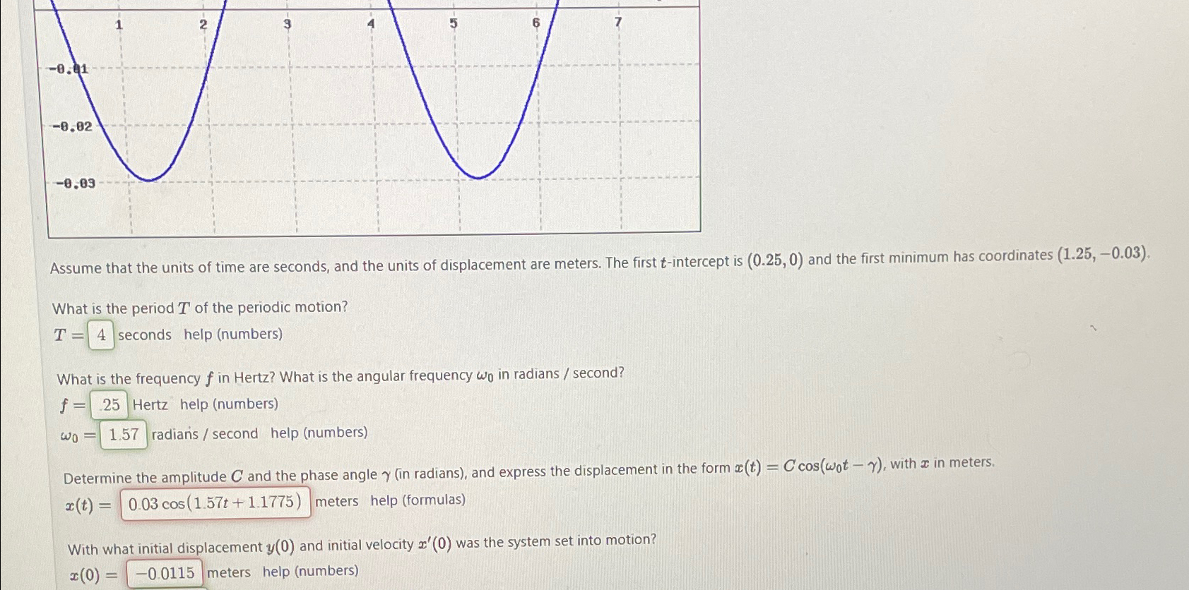 Assume that the units of time are seconds, and the | Chegg.com