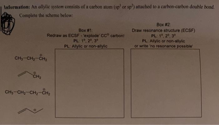 Solved Information: An allylic system consists of a carbon | Chegg.com