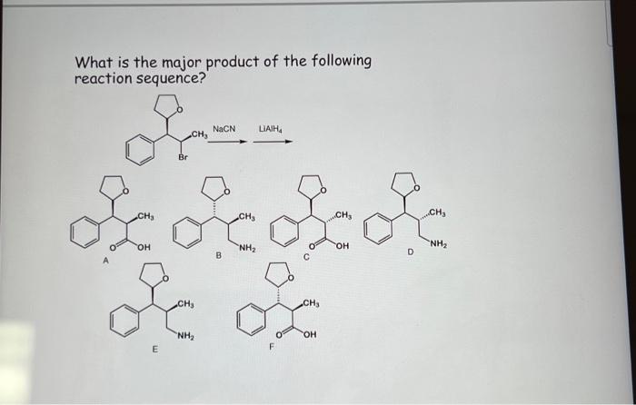 Solved What Is The Major Product Of The Following Reaction | Chegg.com