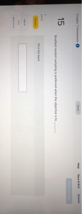 Solved Saved Chapter 7 Homework Help Submit Save & Exit 15 | Chegg.com