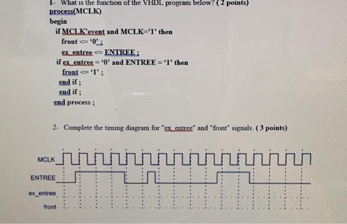 Solved What is the function of the VHDL program below! (2 | Chegg.com
