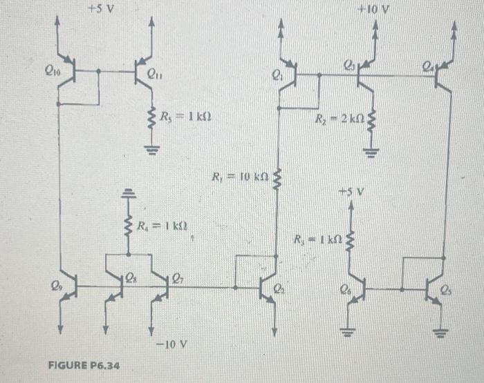 6.34 Find the voltages at all nodes and the currents | Chegg.com